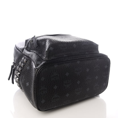 MCM Visetos Small Side Stud Stark Backpack Black 3 of 9