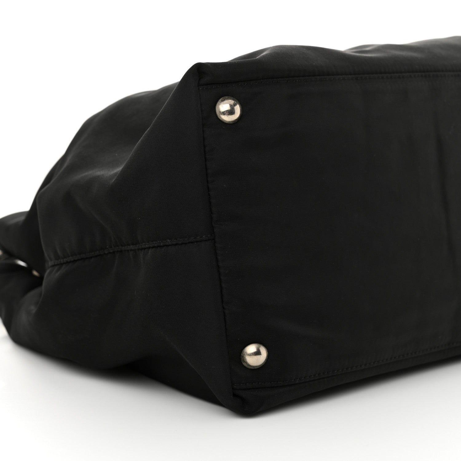 Prada Tessuto Nylon Saffiano Tote Black 9 of 10