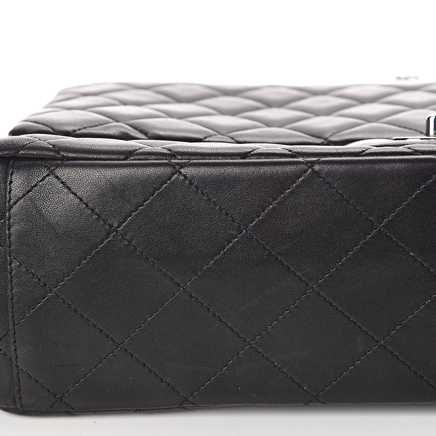 Lambskin Quilted Maxi Single Flap Black
