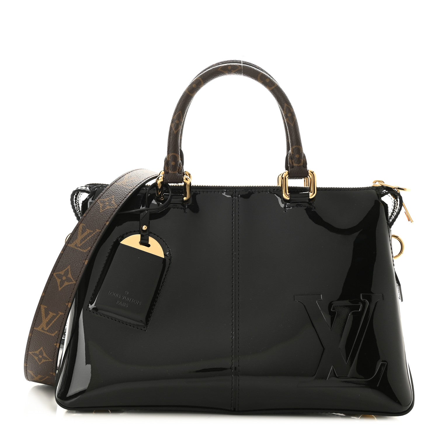 Louis Vuitton Patent Calfskin Miroir Tote Black 1 of 9