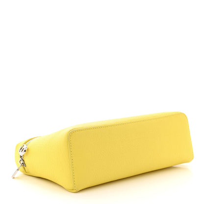 Loro Piana LORO PIANA Grained Calfskin L19 Extra Pocket Pouch Yellow 4 of 10