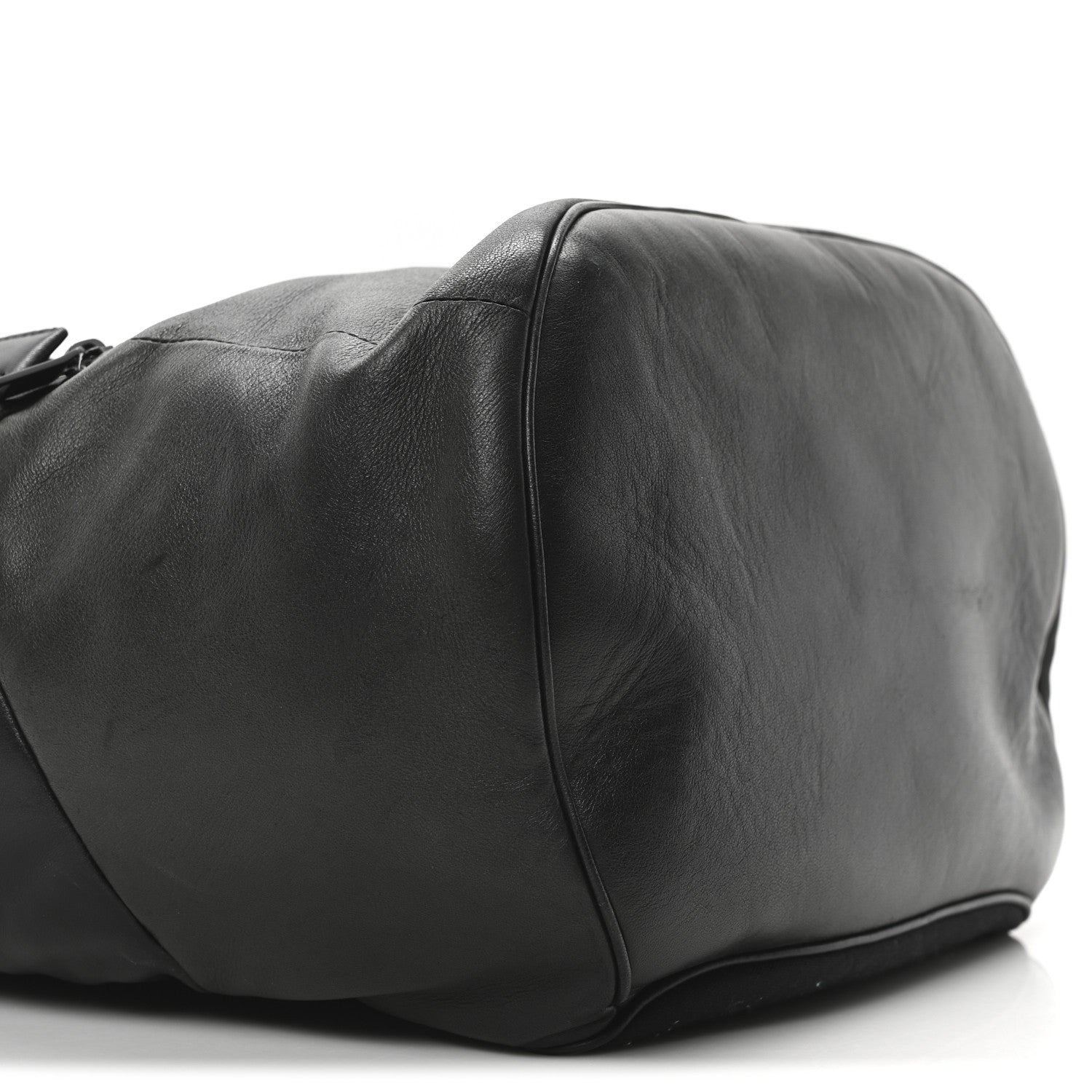 Saint Laurent Calfskin Logo Debossed Backpack Black 8 of 9