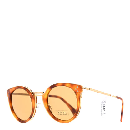 Celine Round Sunglasses CL40011U Havana Gold 1 of 6