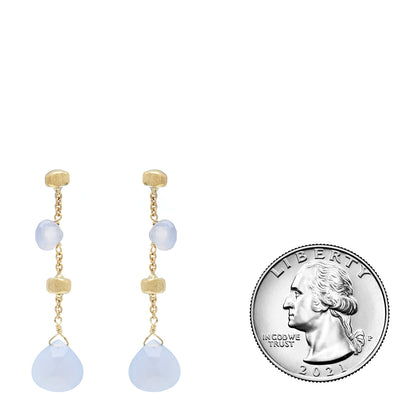 Marco Bicego 18K Yellow Gold Chalcedony Paradise Drop Earrings 2 of 5