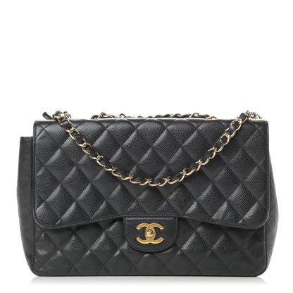 Chanel Caviar Quilted Jumbo Single Flap Black 1 of 17