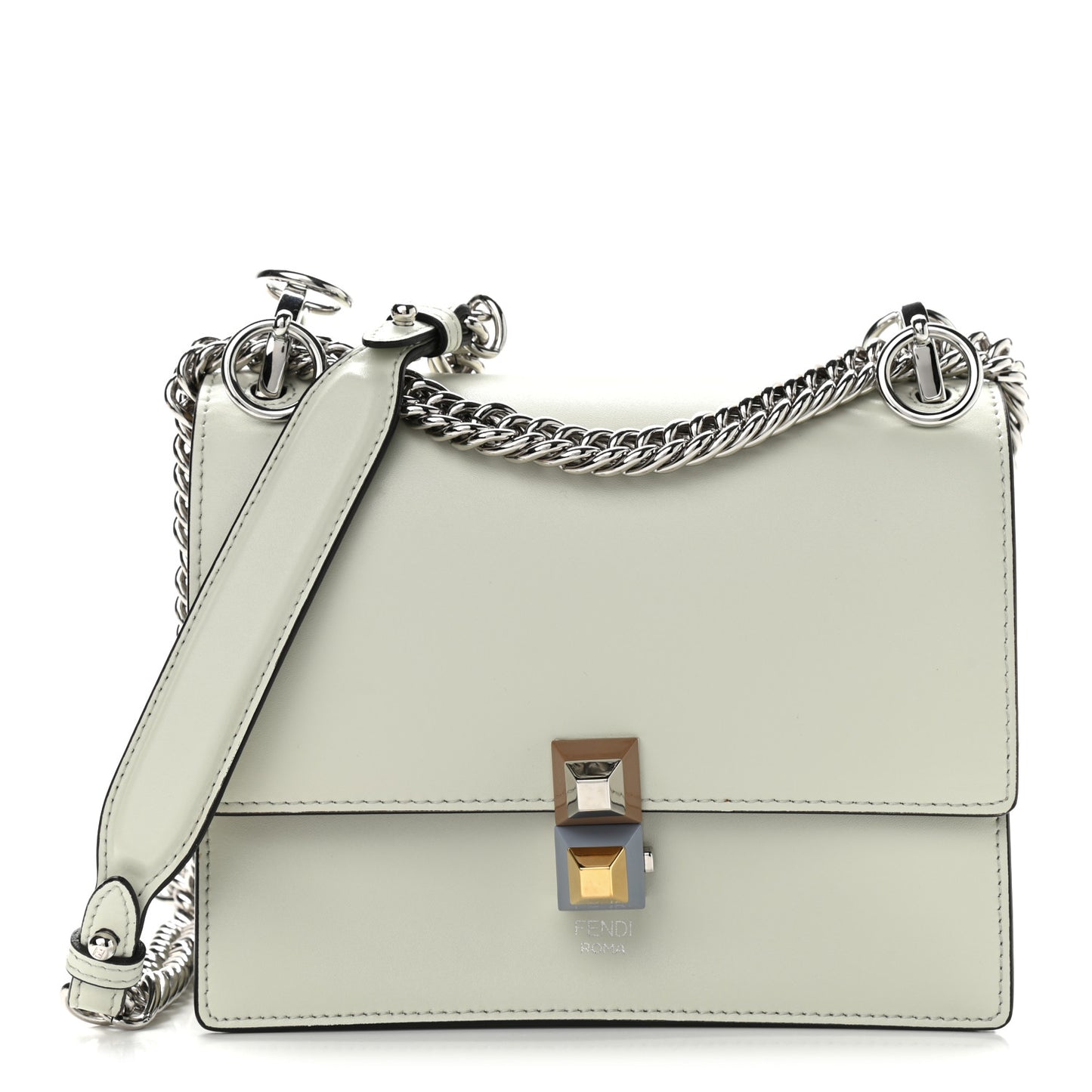 Vitello Liberty Studded Small Kan I Shoulder Bag Opale Multicolor