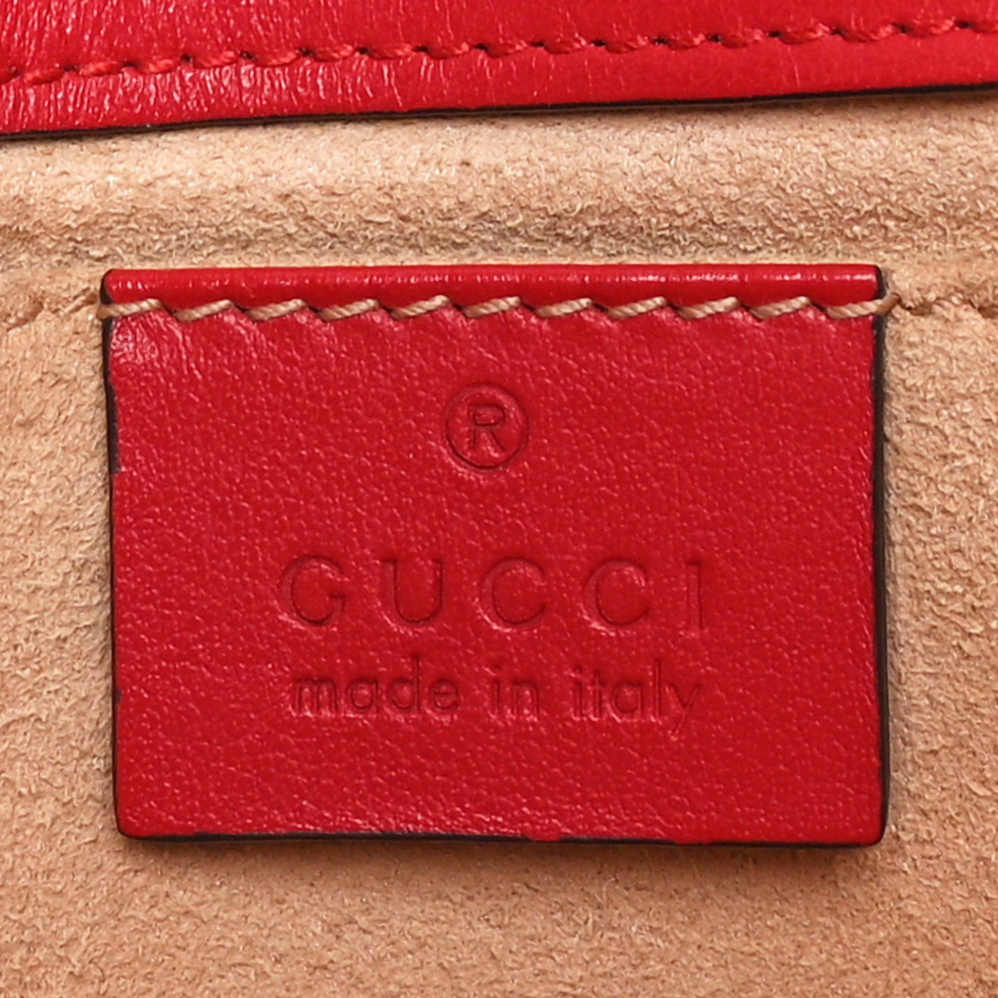 Calfskin Matelasse Mini GG Marmont Shoulder Bag Hibiscus Red