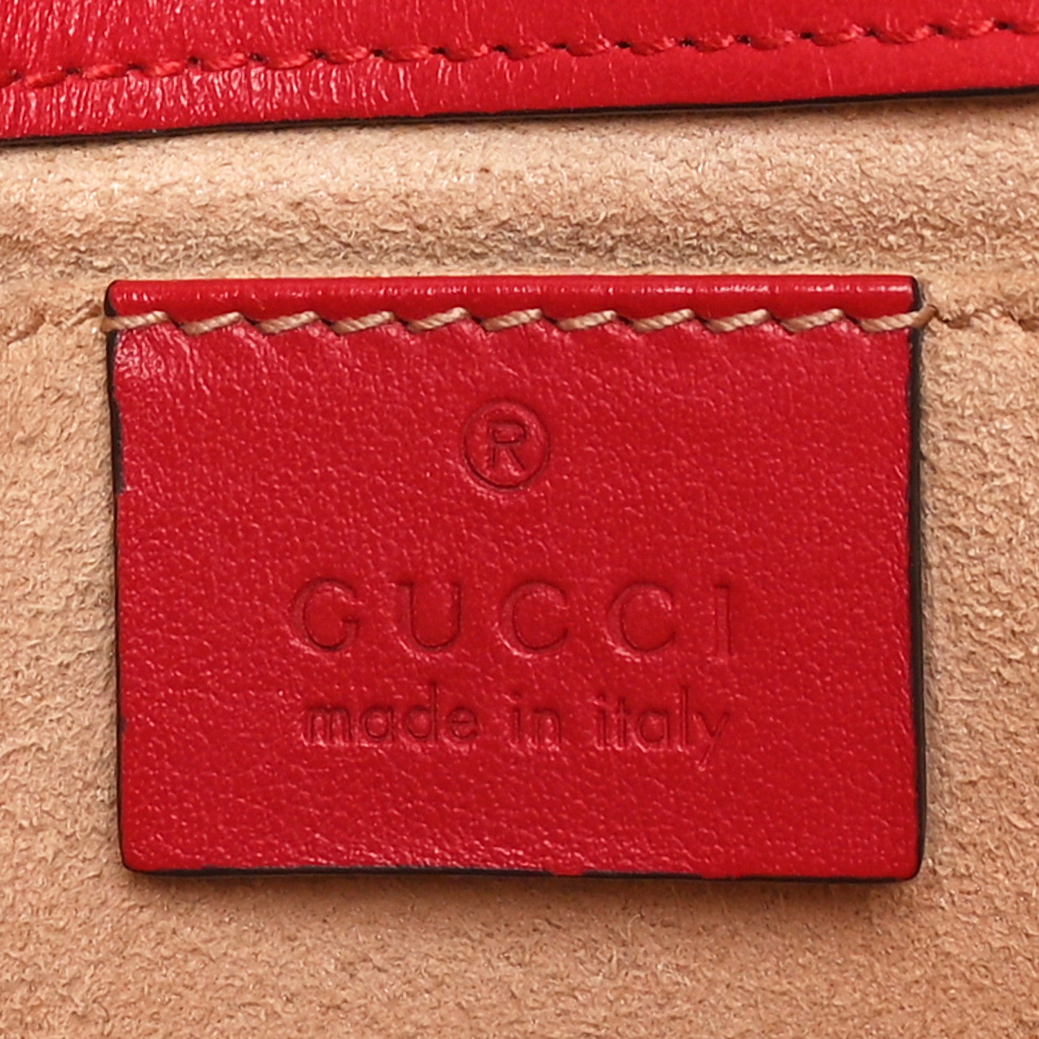 Gucci Calfskin Matelasse Mini GG Marmont Shoulder Bag Hibiscus Red 6 of 10