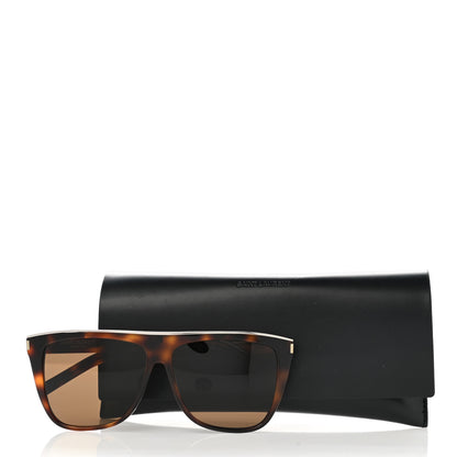Saint Laurent Acetate Flat Top SL1 Sunglasses Tortoise 7 of 7