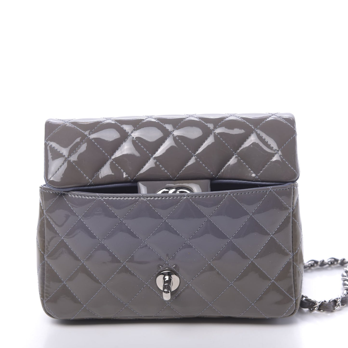 Patent Quilted Mini Flap Lavender