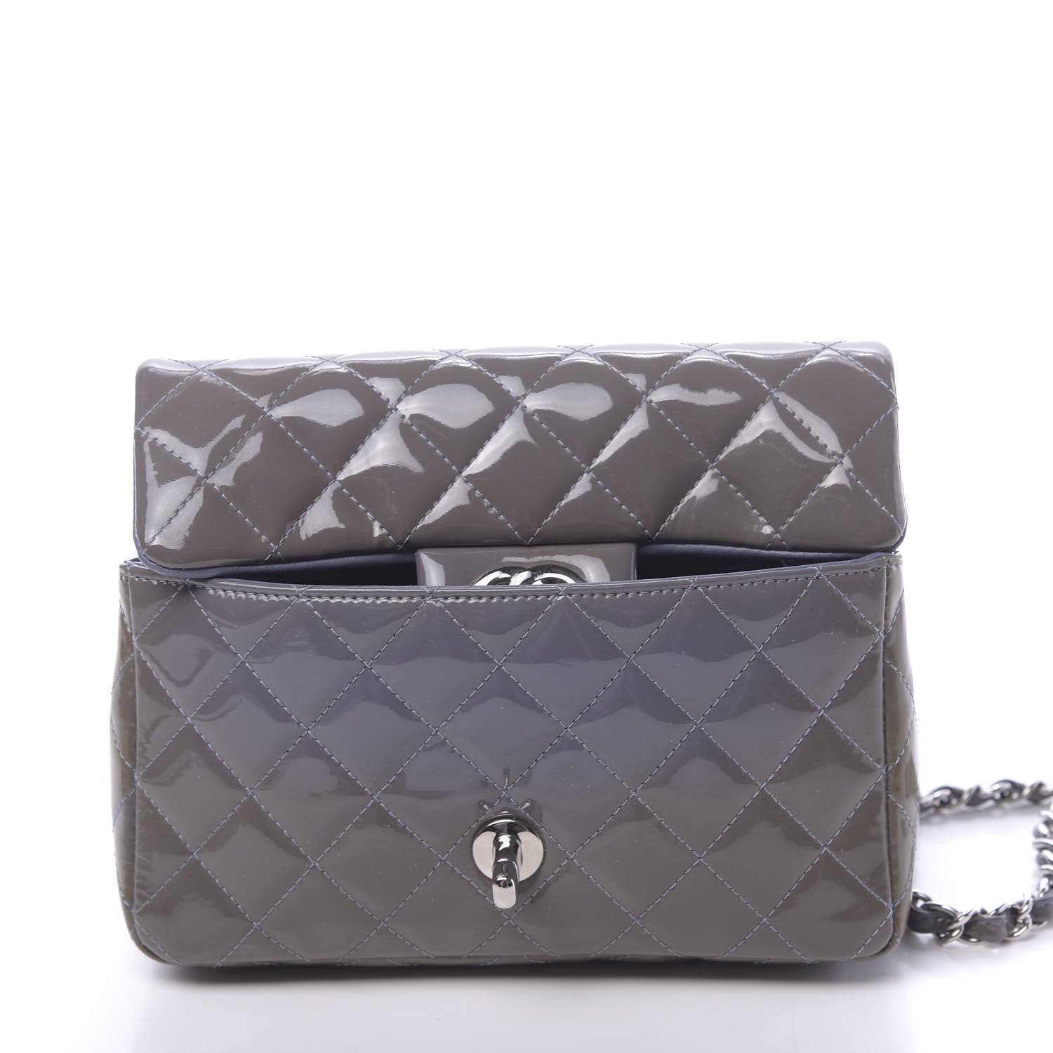 Chanel Patent Quilted Mini Flap Lavender 11 of 11