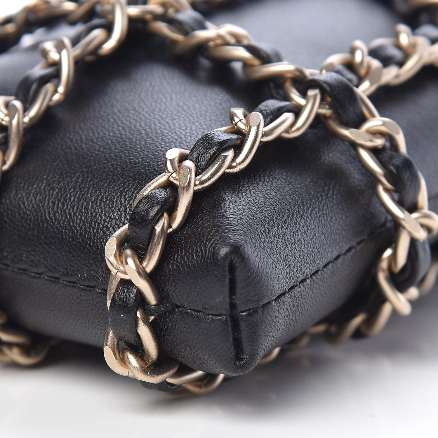 Chanel Lambskin Tech Me Out Clutch With Chain Black 11 of 12