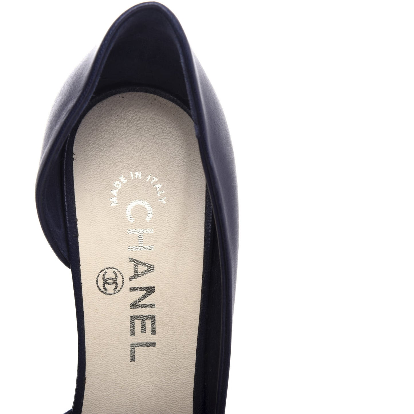 Lambskin Camellia Pumps 39 Navy