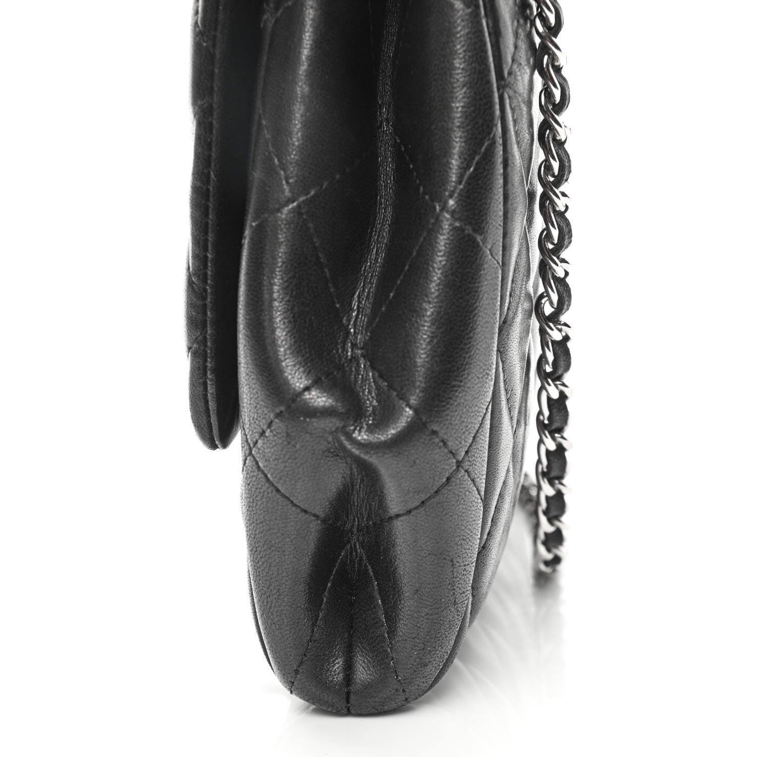 Chanel Lambskin Quilted Clutch With Chain Flap Black 13 of 13