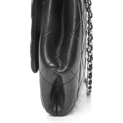 Chanel Lambskin Quilted Clutch With Chain Flap Black 13 of 13