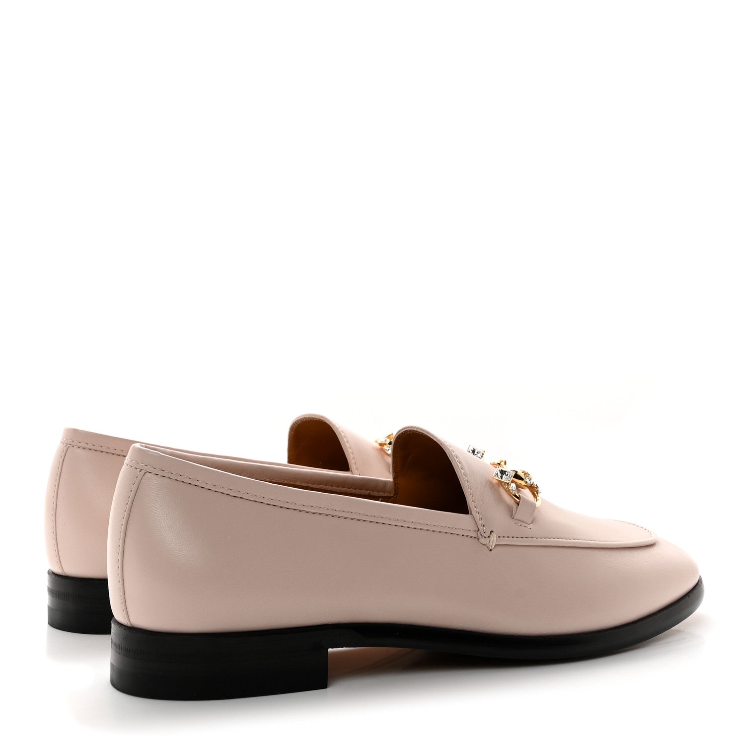 Gucci Malaga Kid 70 Cyrstal Horsebit Jordaan Loafers 38 Pink Hibiscus 4 of 9