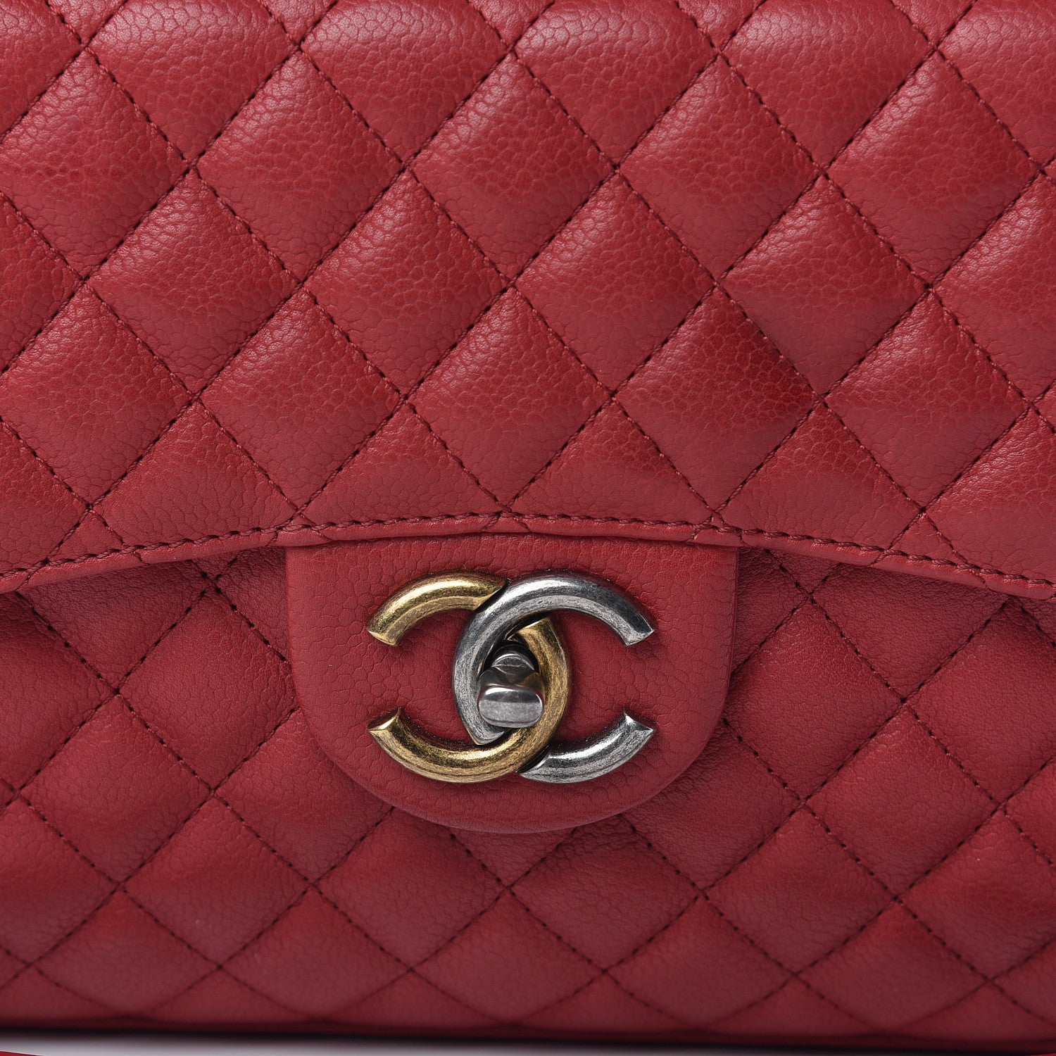 Chanel Caviar Quilted Large Casual Pocket Tote Red 12 of 18