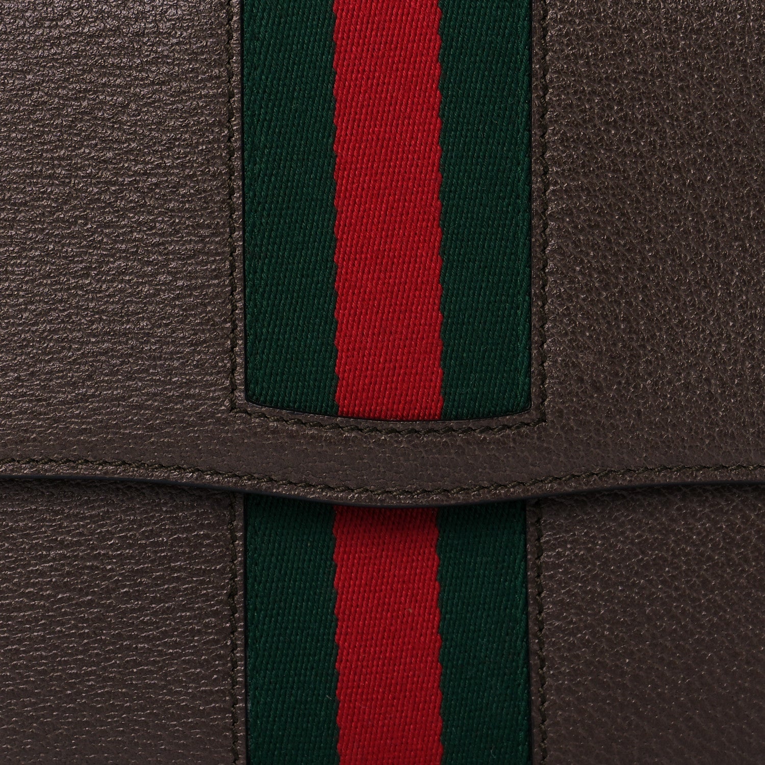 Gucci Grained Calfskin Web Totem Three Piece Monogram Shoulder Bag Dark Brown 8 of 11