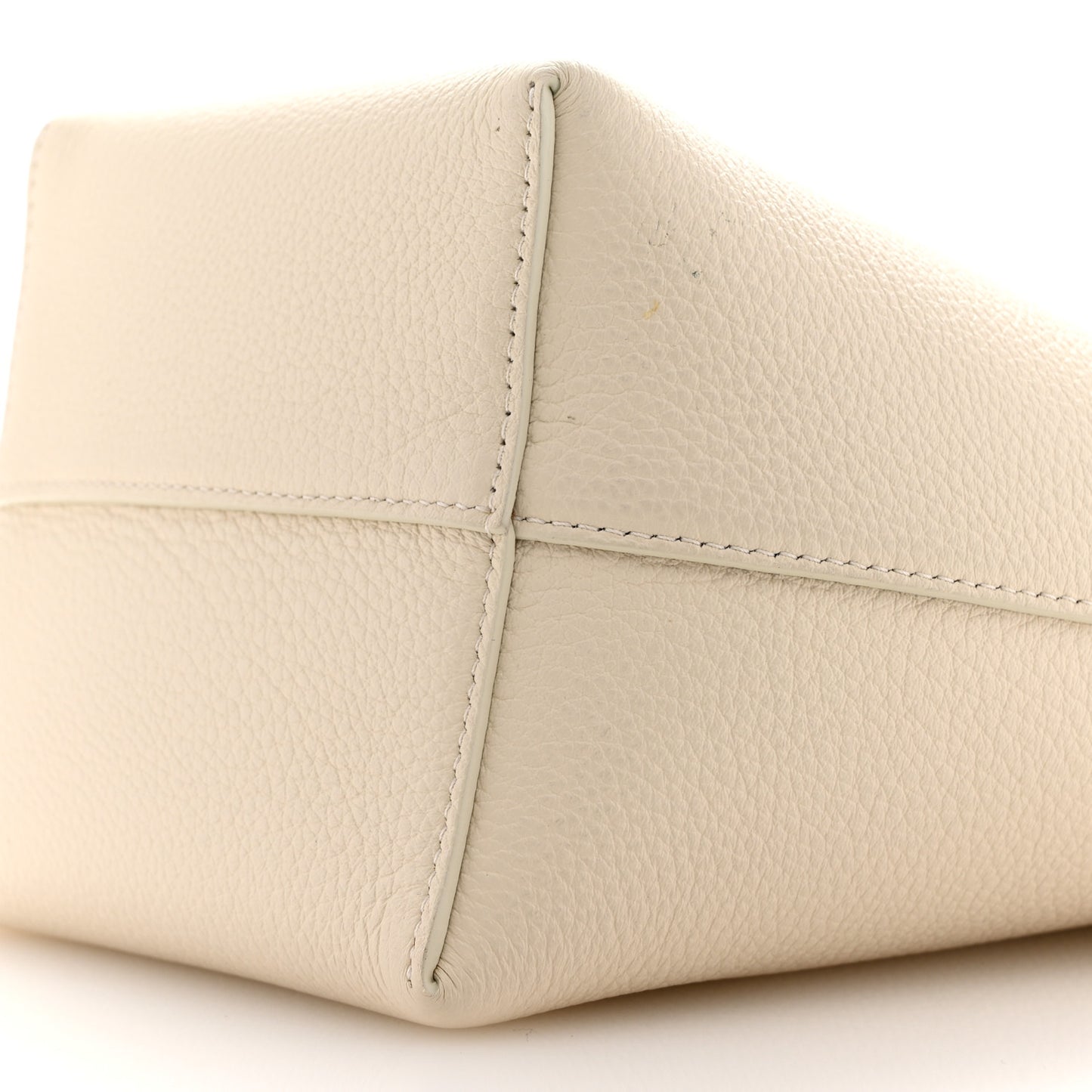 Grained Calfskin Small N/S Park Tote Ivory