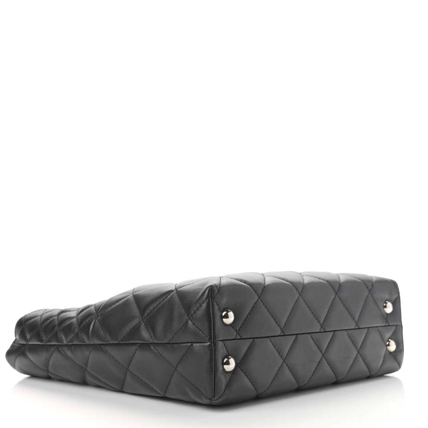 Calfskin Quilted In The Business North South Tote Black