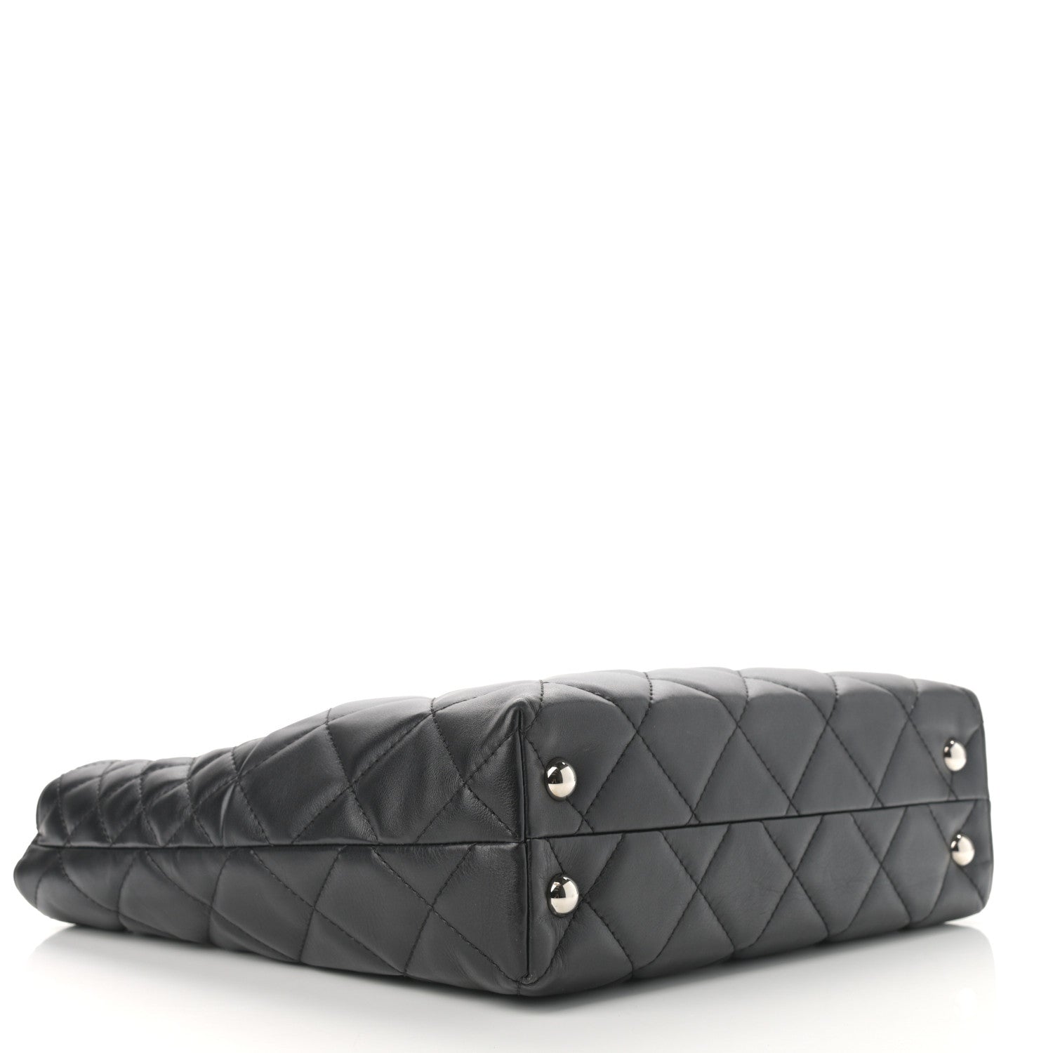 Chanel Calfskin Quilted In The Business North South Tote Black 4 of 10