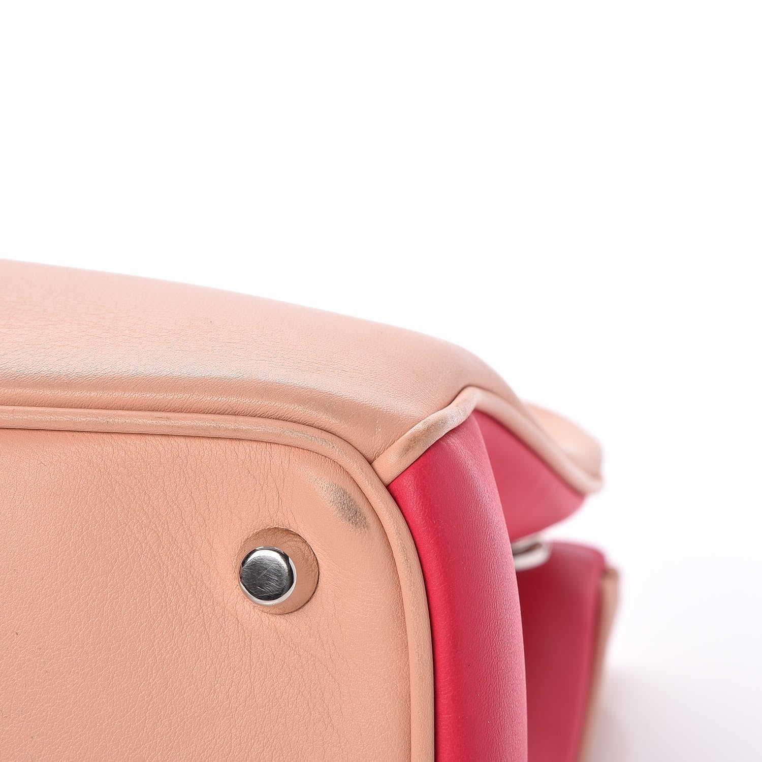 Christian Dior Smooth Calfskin Medium Tri-Color Diorissimo Tote Pink Fuchsia Orange 11 of 13