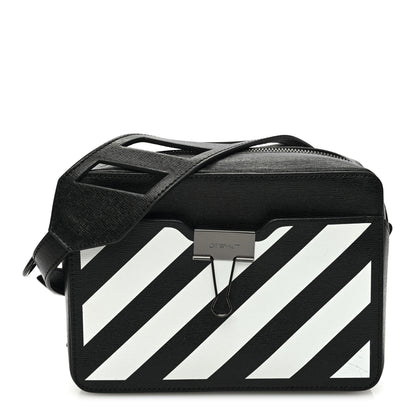 Off-White Saffiano Striped Diag Binder Belt Bag Black 1 of 9