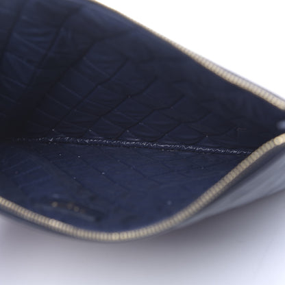 Chanel Lambskin Quilted Medium Boy Cosmetic Case Navy 5 of 9