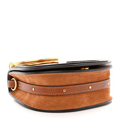 Chloe Calfskin Suede Small Nile Bracelet Bag Caramel 4 of 12