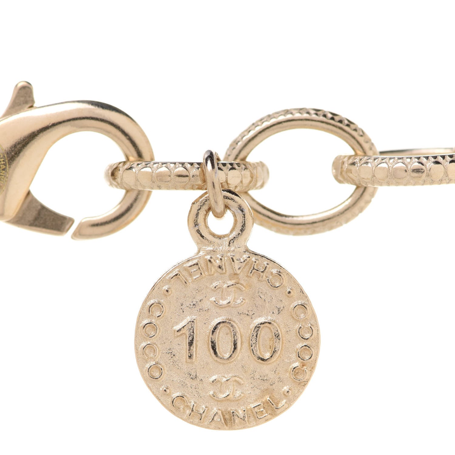 Chanel Pearl CC 100th Anniversary Necklace Light Gold 5 of 8