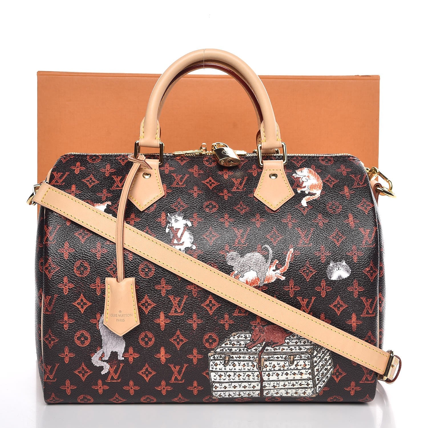 Louis Vuitton Catogram Speedy Bandouliere 30 Marron 11 of 11