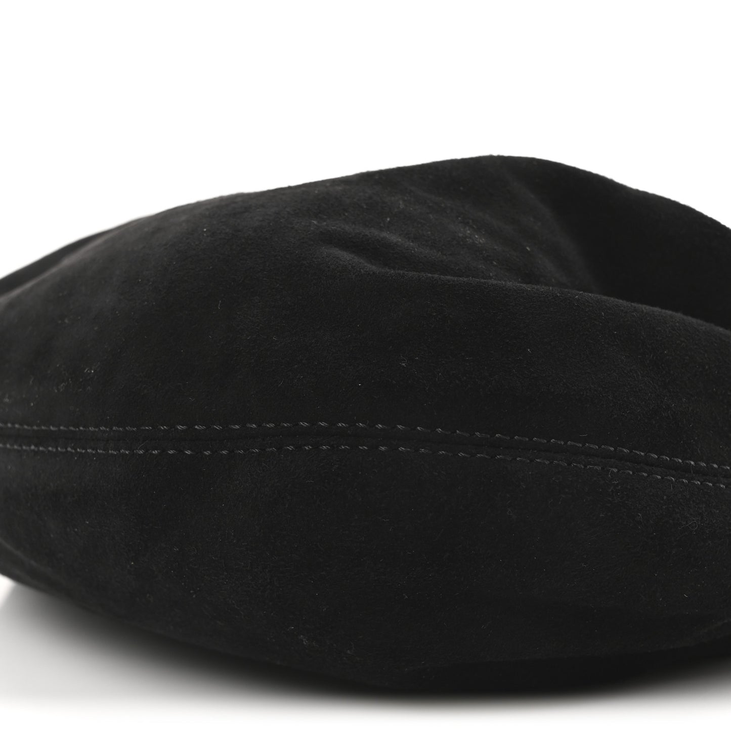 Suede Calfskin Small Snake Bracelet Hobo Bag Black