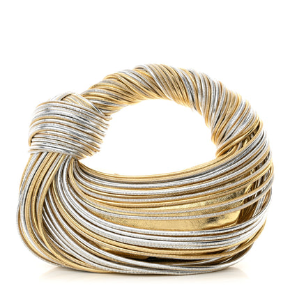 Bottega Veneta Tubular Laminated Lambskin Mini Jodie Gold Silver 1 of 10