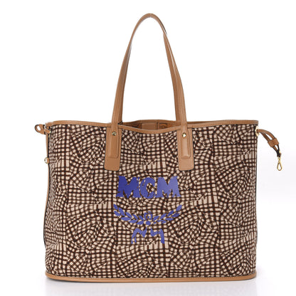 MCM Visetos Large Liz Reversible Shopper Tote Cognac 10 of 16