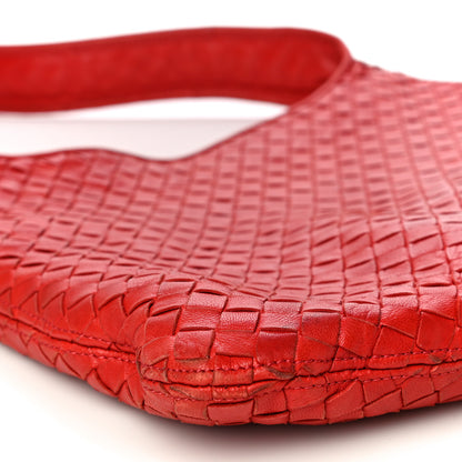Bottega Veneta Nappa Intrecciato Shoulder Bag Red 7 of 12