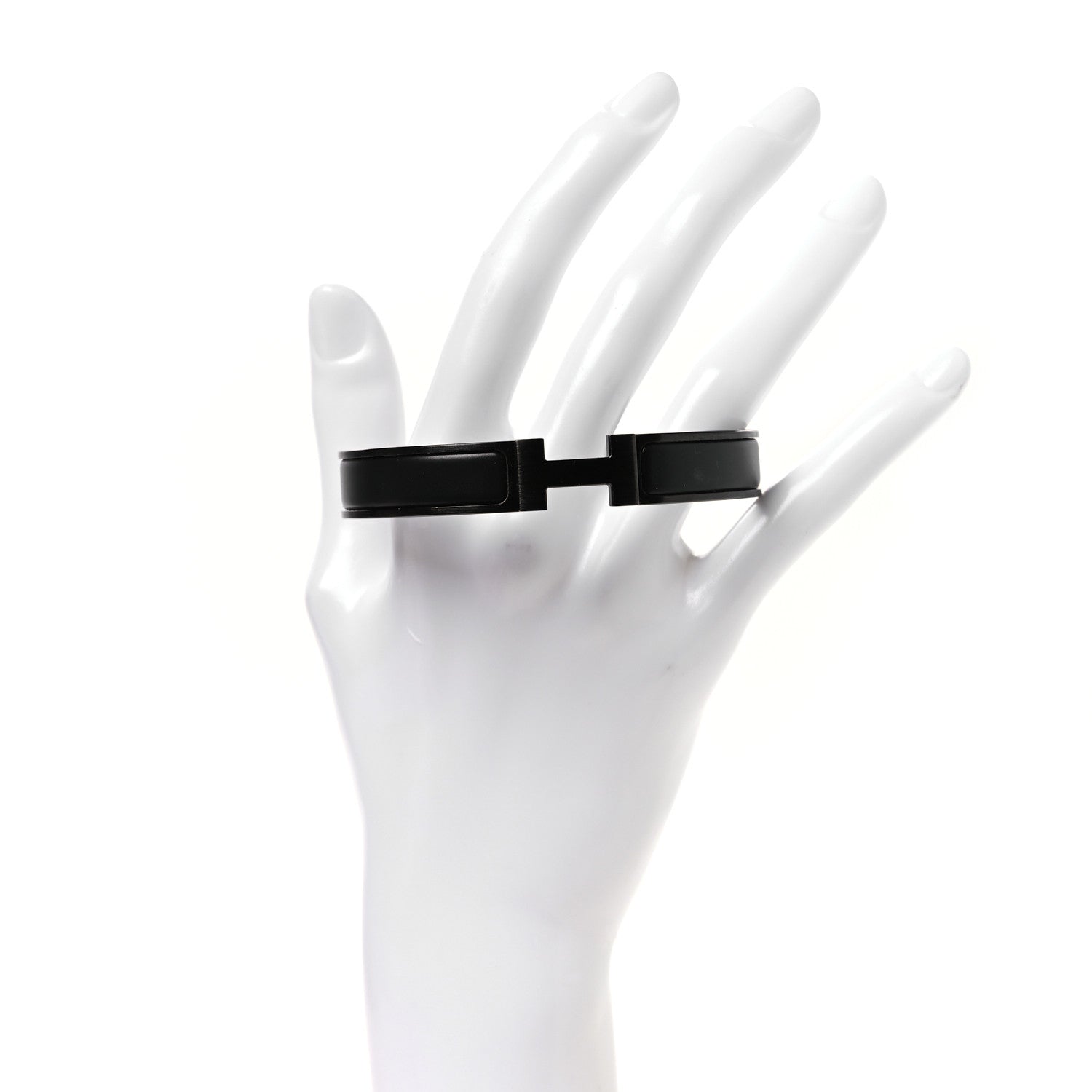 Hermes Matte Enamel Narrow Clic Clac HH Bracelet T5 So Black 2 of 5