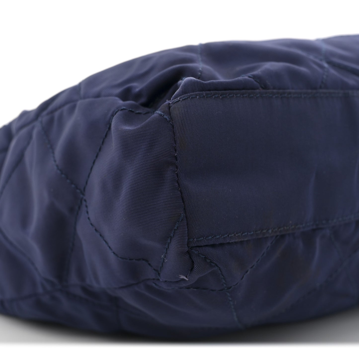 Nylon Tessuto Quilted Shoulder Bag Blue