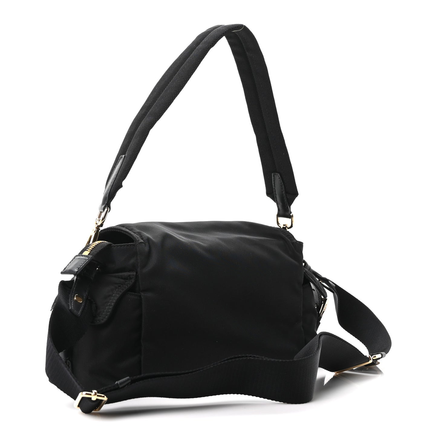 Re-Nylon Medium Explore Shoulder Bag Black