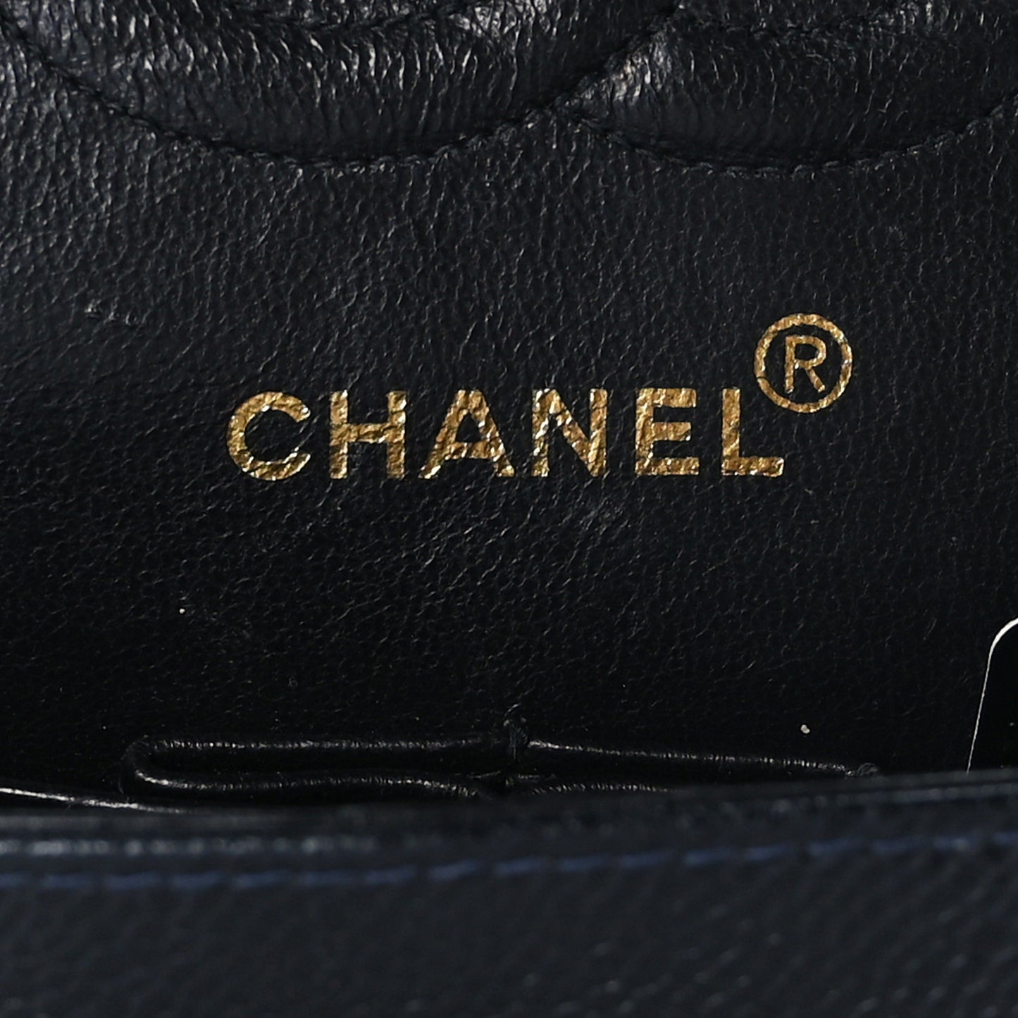 Caviar Quilted Medium Double Flap Navy