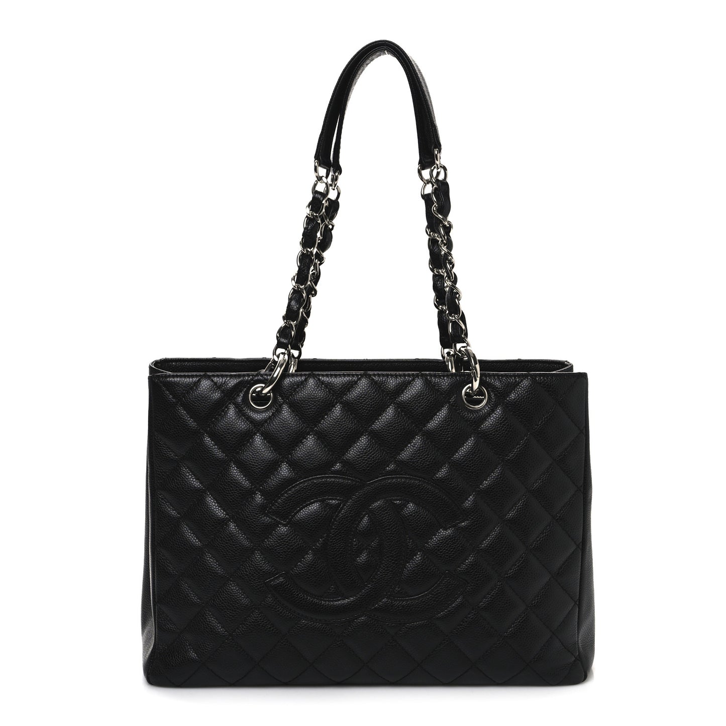 Caviar Quilted Grand Shopping Tote GST Black