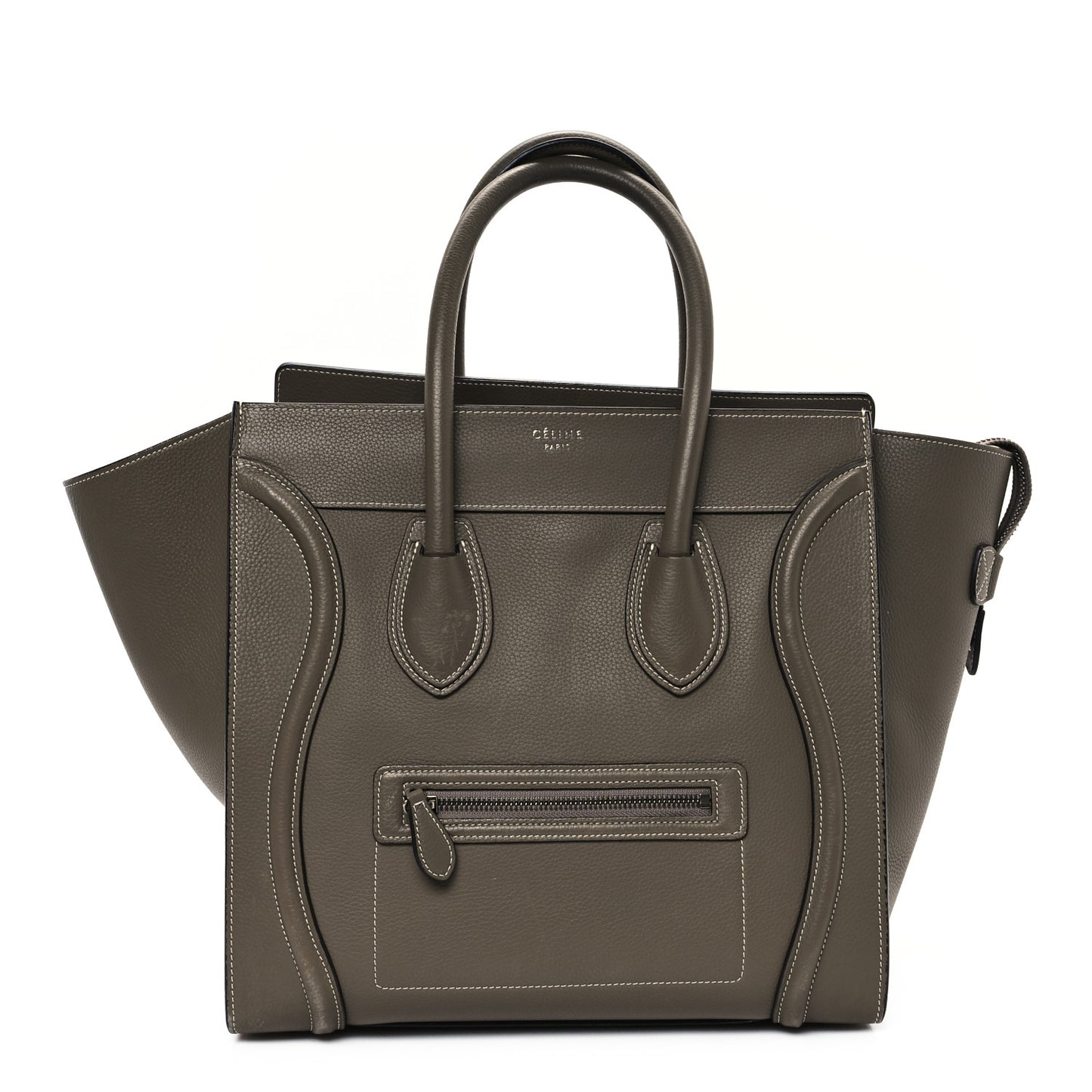 Drummed Calfskin Mini Luggage Souris