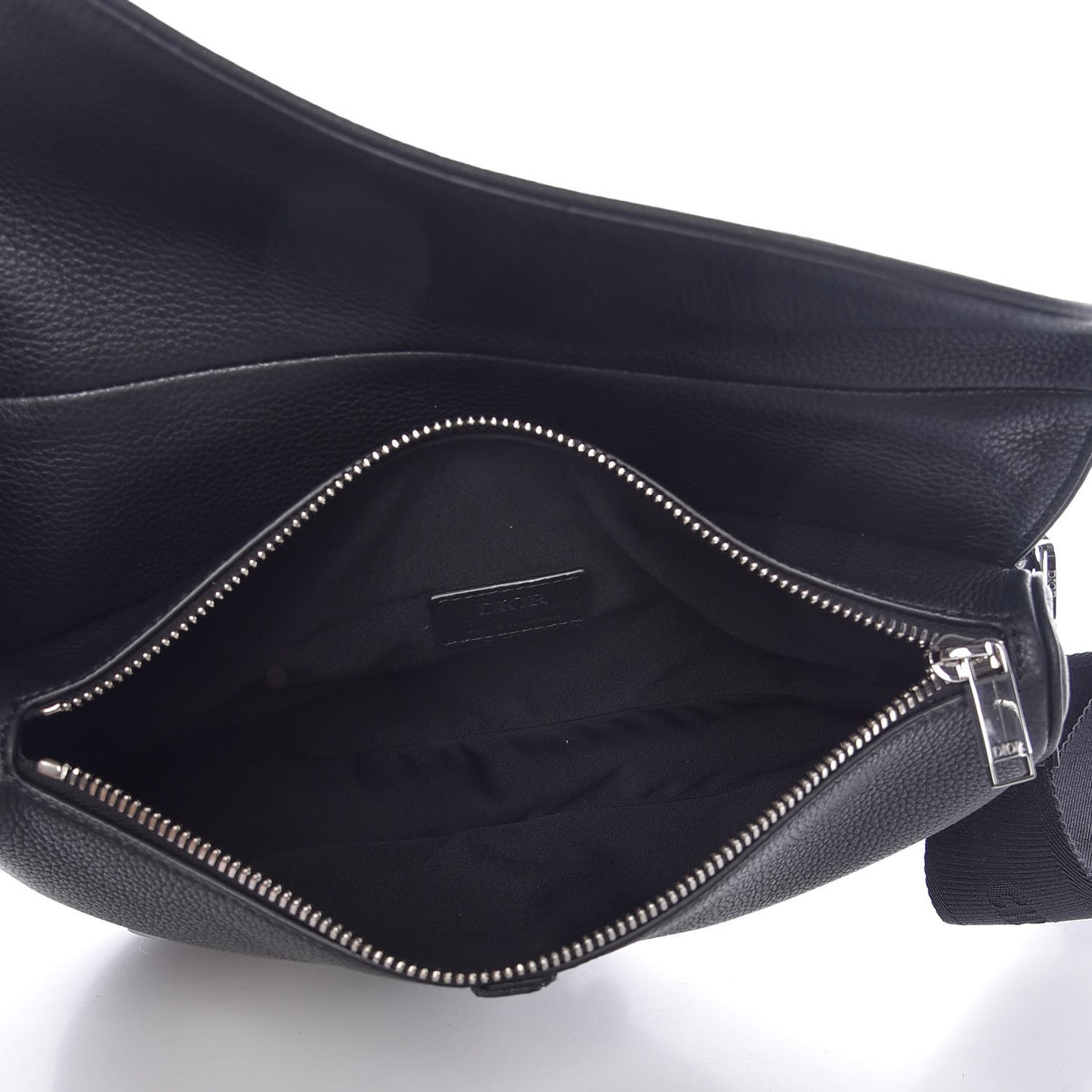 Grained Calfskin Kim Jones Saddle Bag Black