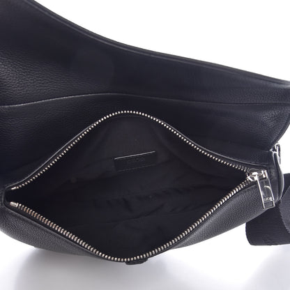 Christian Dior Grained Calfskin Kim Jones Saddle Bag Black 5 of 8