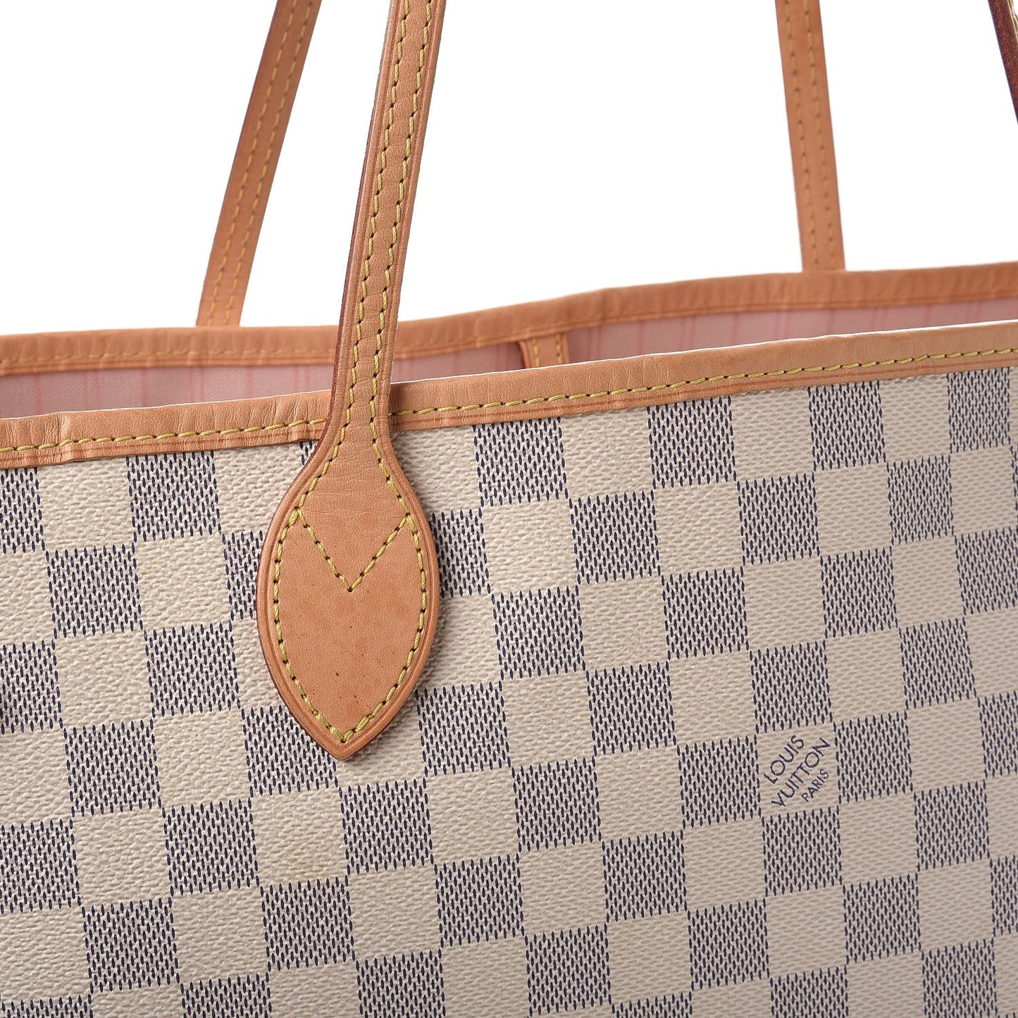 Damier Azur Neo Neverfull MM Rose Ballerine