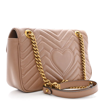 Gucci Calfskin Matelasse Small GG Marmont Shoulder Bag Porcelain Rose 3 of 10