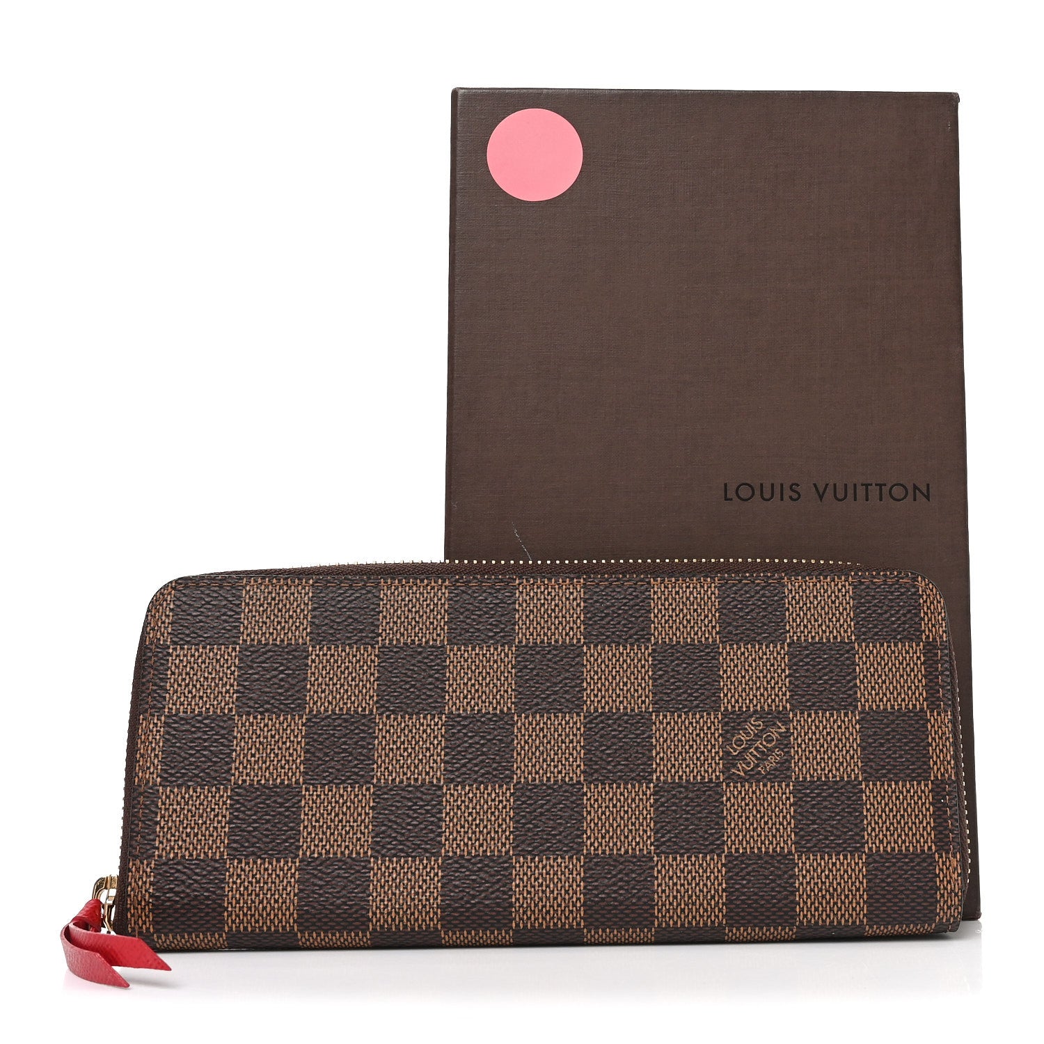 Louis Vuitton Damier Ebene Clemence Wallet Cherry 1893189