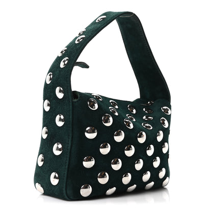 Khaite Suede Studded Small Elena English Green 2 of 9