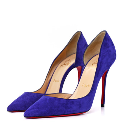 Christian Louboutin Veau Velour Iriza 100 Pumps 37.5 Purple Pop 3 of 7