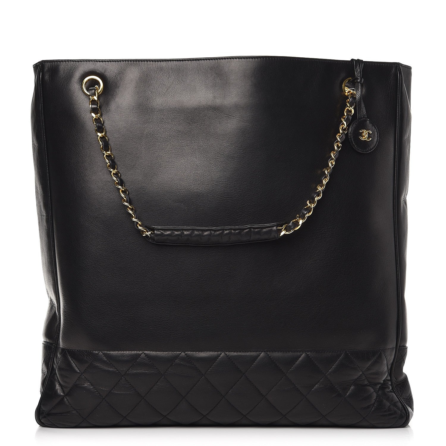 Chanel Lambskin Quilted Large Shoulder Bag Black 1 of 13