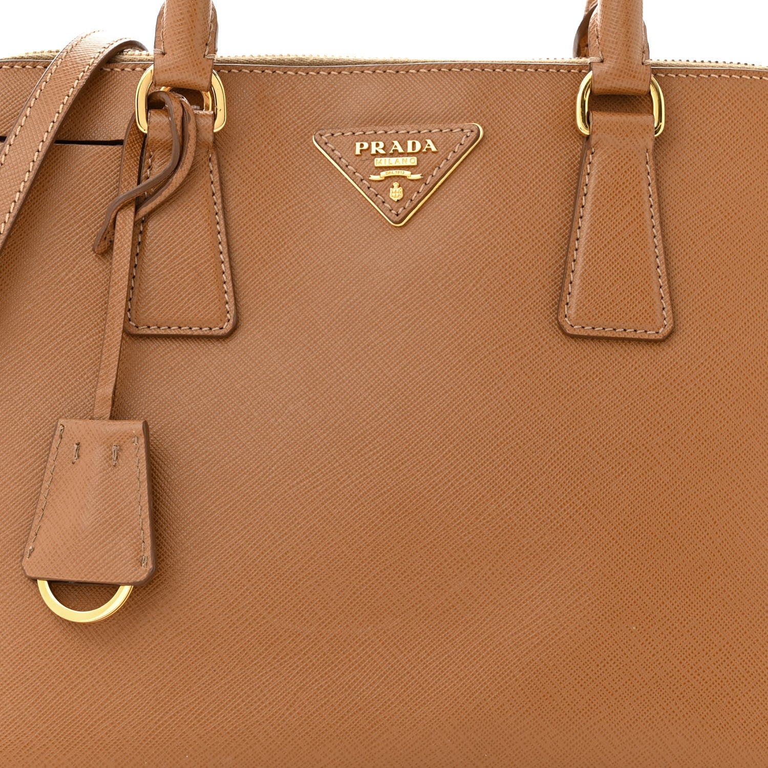 Prada Saffiano Lux Medium Promenade Tote Caramel 8 of 14
